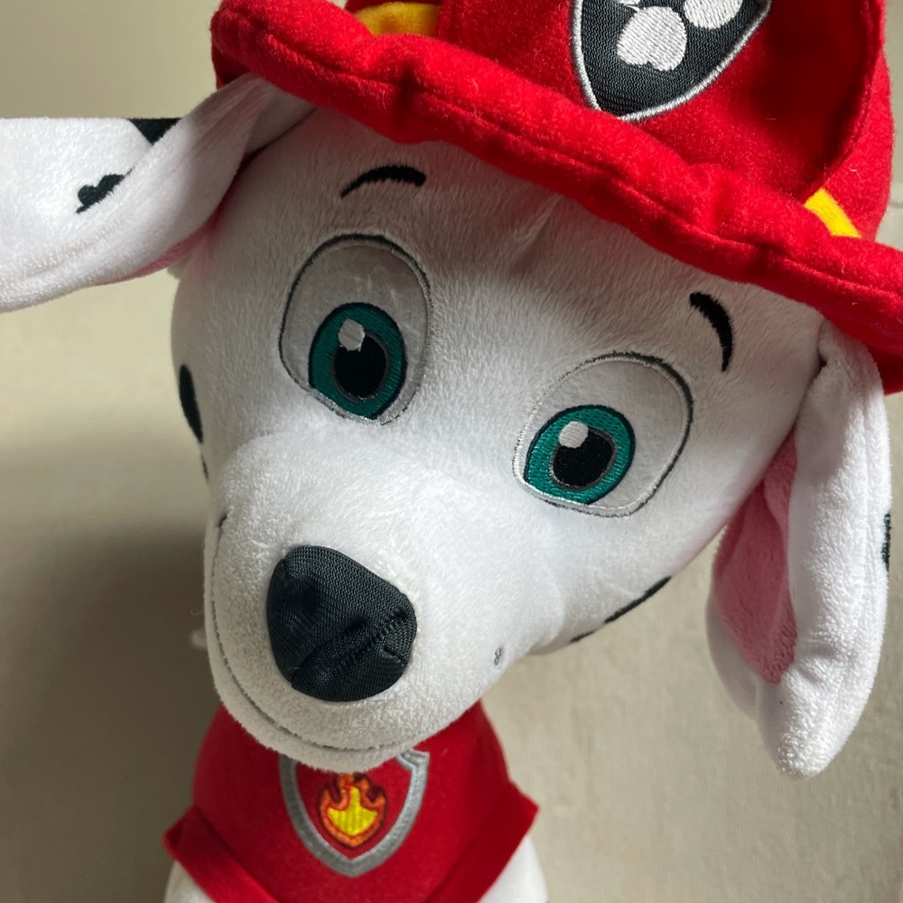 Nickelodeon Paw Patrol Marshall Stuffed Animal Plush Dog Fireman Large - Picture 6 of 11